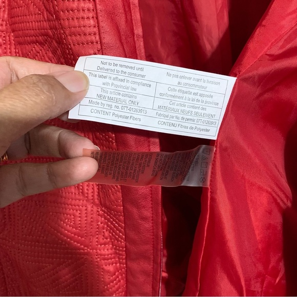 Tanjay Red Zipper Women’s Jacket Size 16-18 - Picture 8 of 12